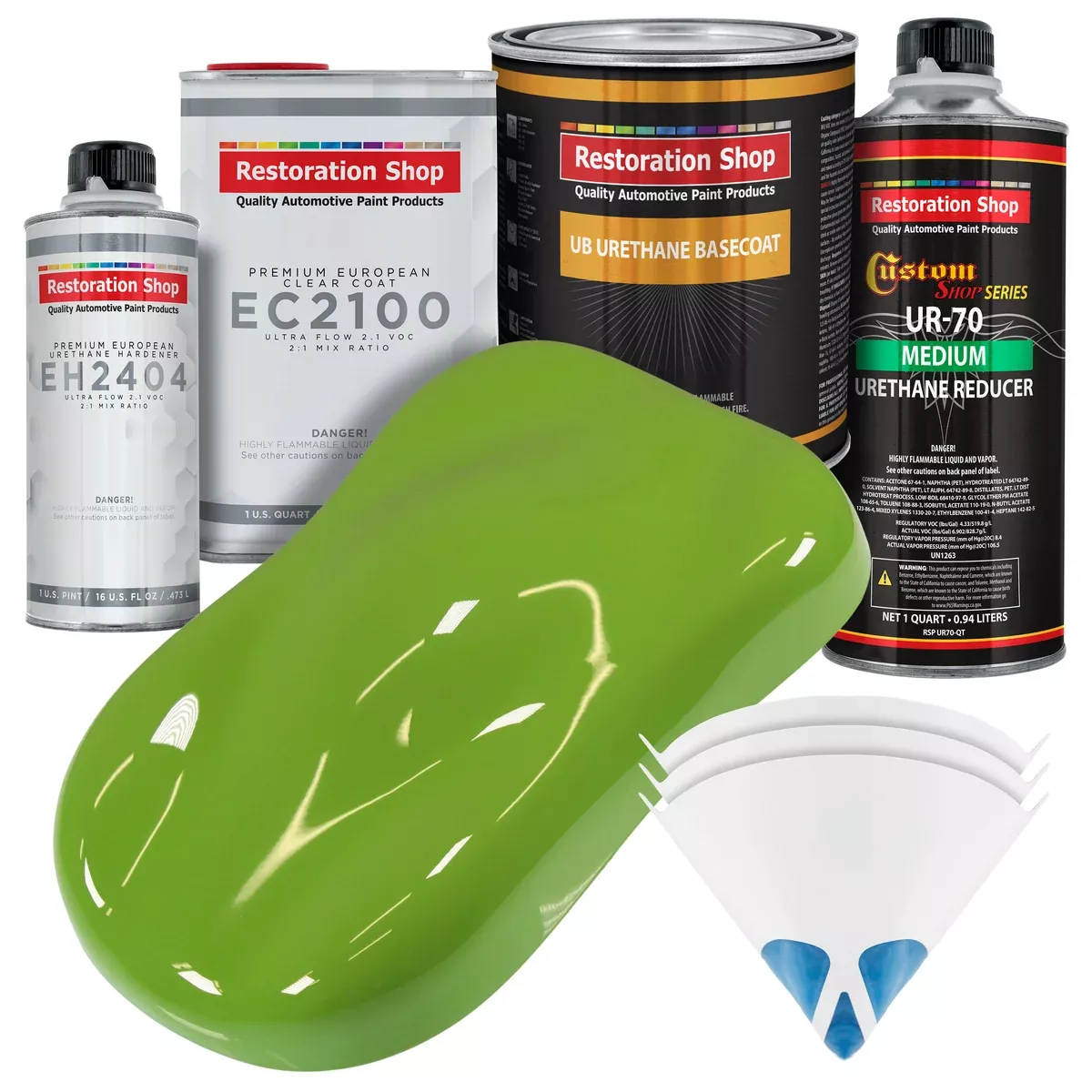 Sublime Green Urethane Basecoat with European Clearcoat Auto Paint - Complete Quart Paint Color Kit - Automotive Refinish Coating